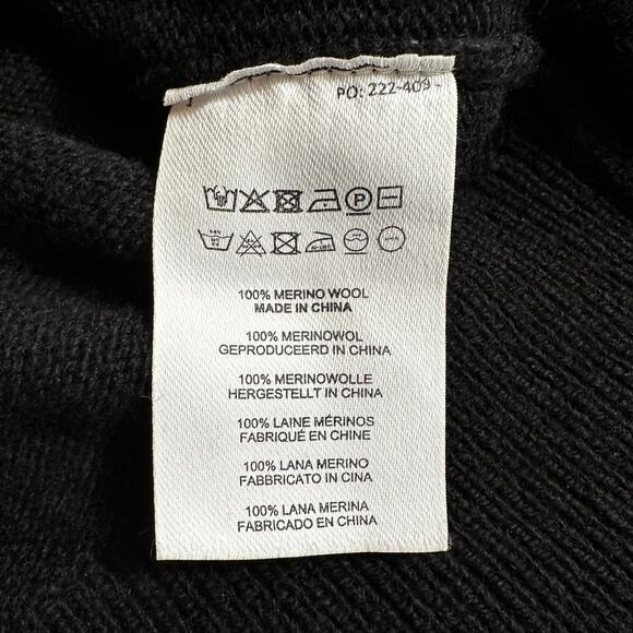 Dries Van Noten 100% Merino Wool Knit Sweater Black XS Old Money Luxury Designer - Picture 9 of 11